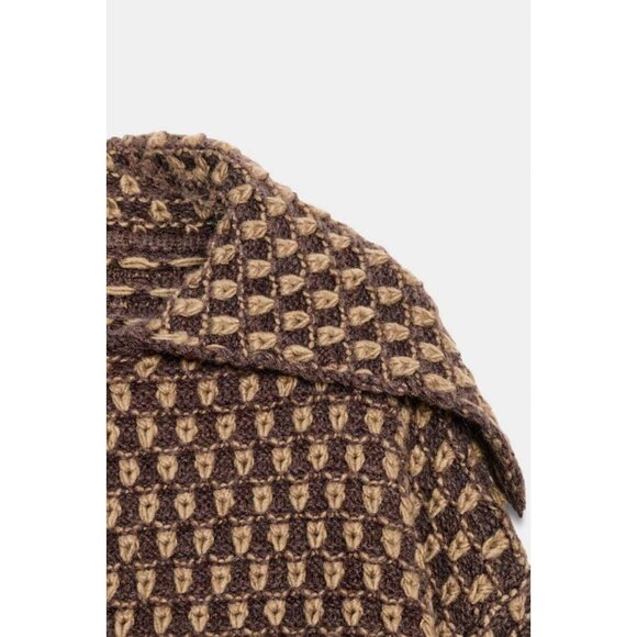 ZARA OVERSIZE KNIT JACKET - Picture 9 of 9